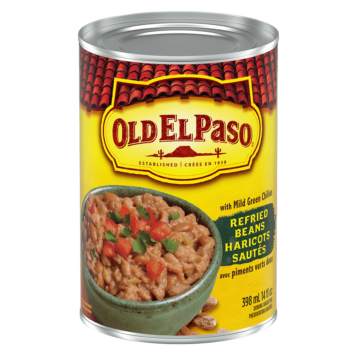Refried Beans With Mild Green Chilies